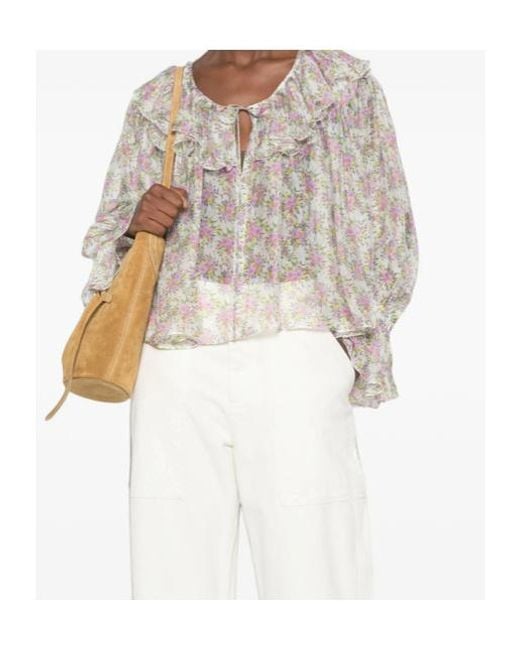 Raquel Diniz White Printed Top