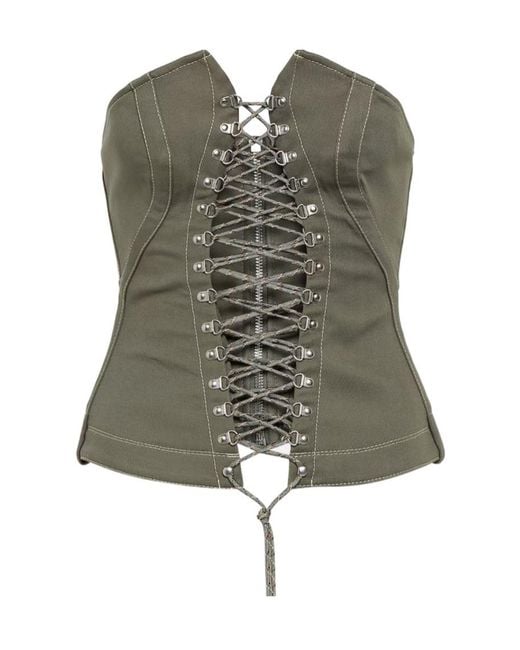 Dion Lee Green Strap Detail Bustier
