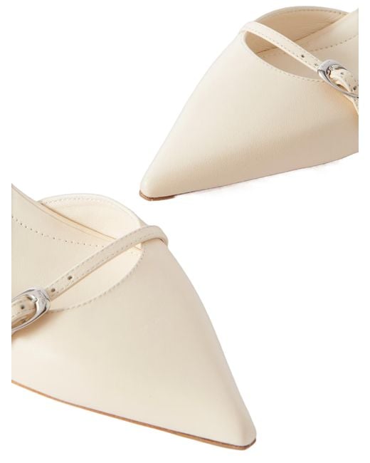 Aeyde White Leather Low-Heel Shoes