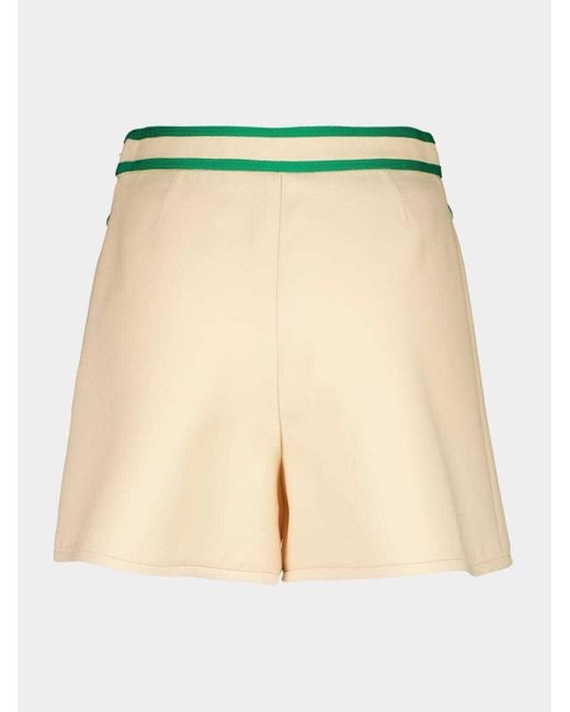 Valentino Green Logo Plaque Shorts