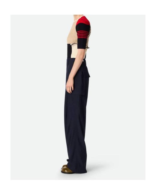 Bottega Veneta Blue Fine Cargo Trousers