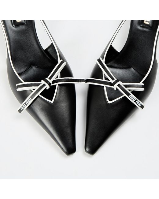Miu Miu Multicolor Bow Slingback Pumps