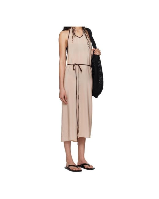 Baserange Natural Round Neck Sleeveless Dress