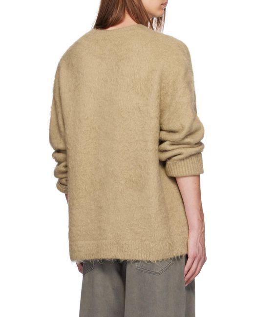 Acne Natural Long Sleeved Button-Up Cardigan for men
