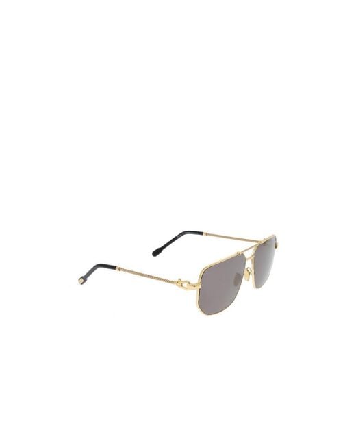 Fred White Force-10 Pilot Frame Sunglasses for men