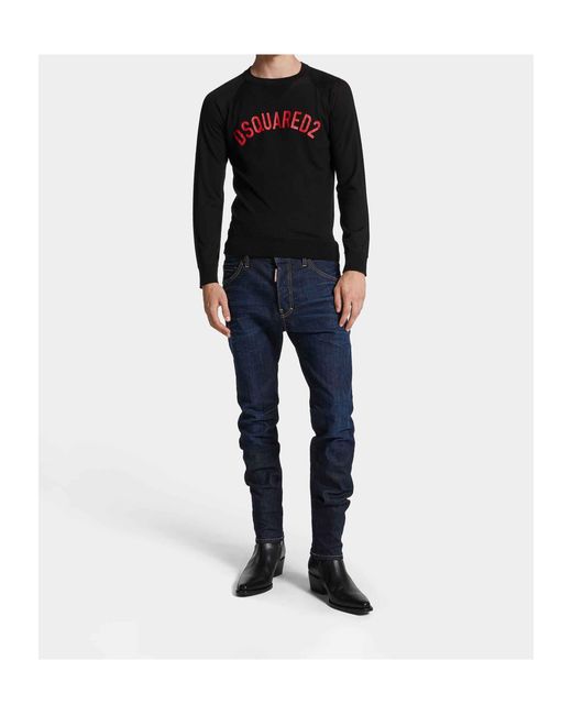 DSquared² Black Logo Knit Sweater for men