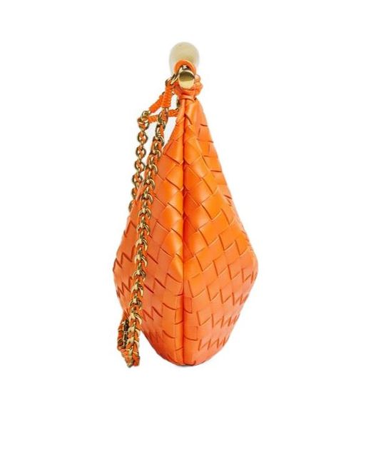 Bottega Veneta Orange Sardine Leather Tote Bag