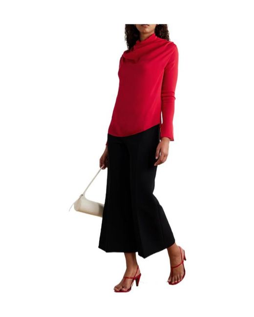 Kallmeyer Red Tabitha Draped Blouse