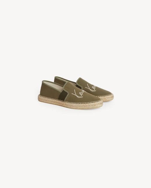 KENZO Green Signature' Espadrilles for men