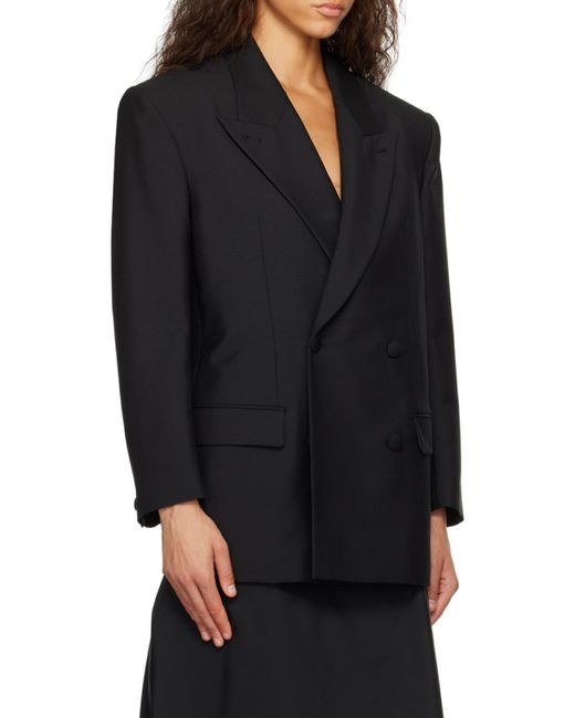 Givenchy Black Oversized Double-Breasted Jacket