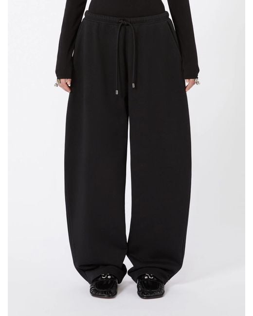 Sportmax Black Spdnespola Drawstring Elasticated-Waistband Track Pants