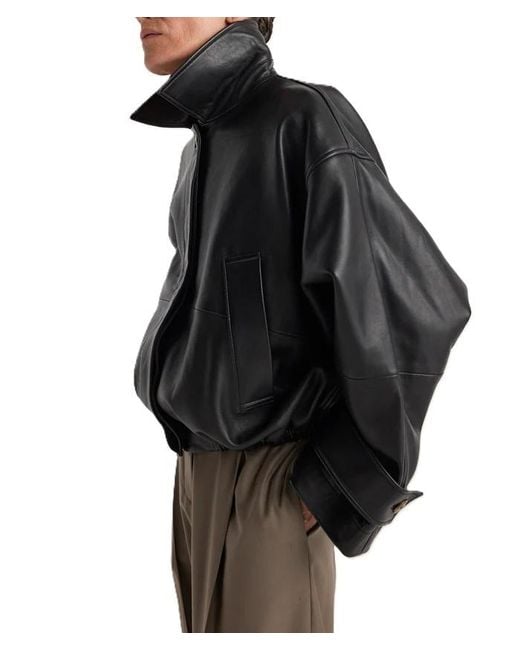 Rohe Black Cropped Leather Jacket