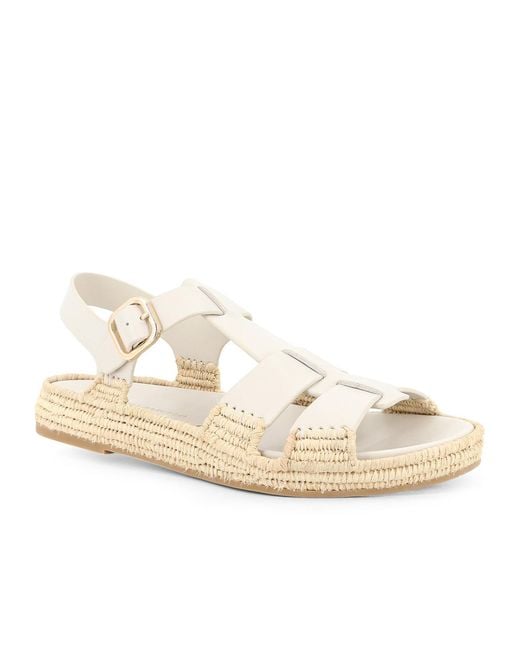 Paloma Barceló Natural Woven Flat Sandals