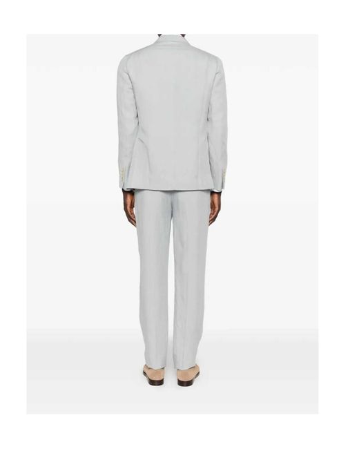 Eleventy White Long-Sleeved Suit Jacket for men