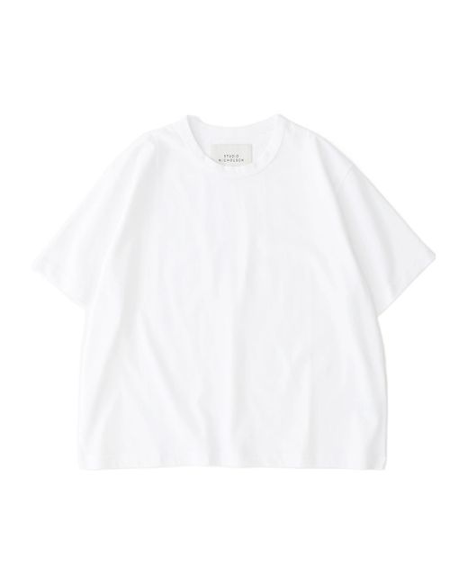 Studio Nicholson White Crew Neck Short-Sleeved T-Shirt