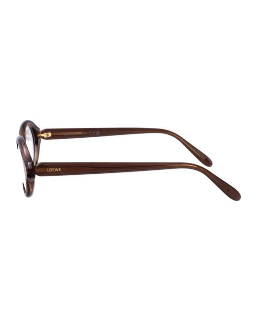 Loewe White Oval Frame Glasses