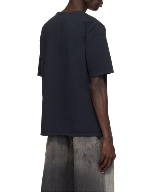 Rhude Black Côte D'Azur Logo T-Shirt for men