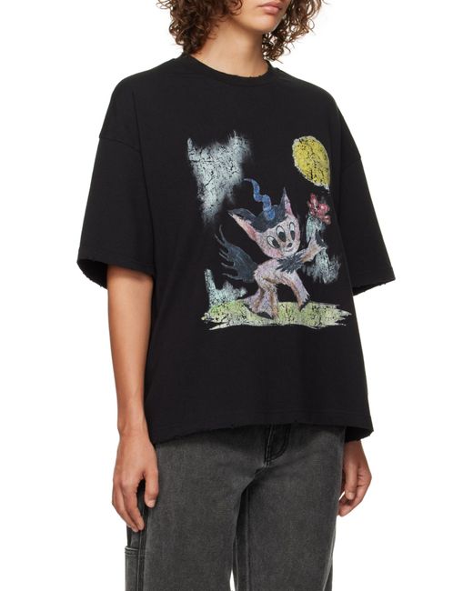 we11done Black Monster Pony T-Shirt for men