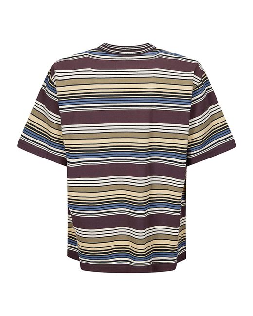 Sacai Multicolor Striped Crewneck T-Shirt for men