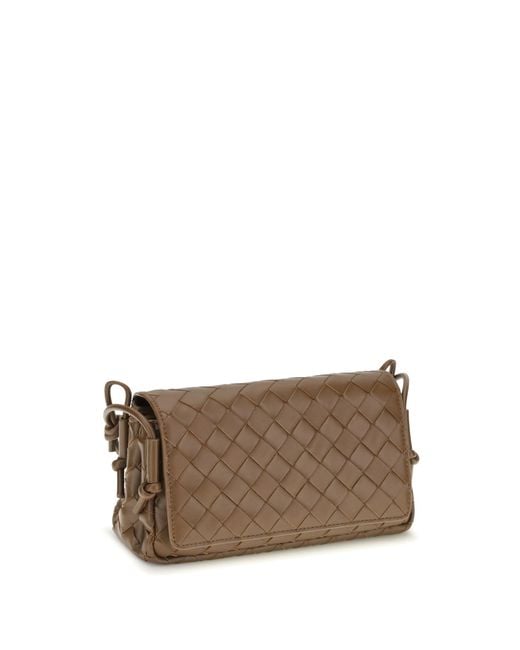 Bottega Veneta Brown Flap Shoulder Bag