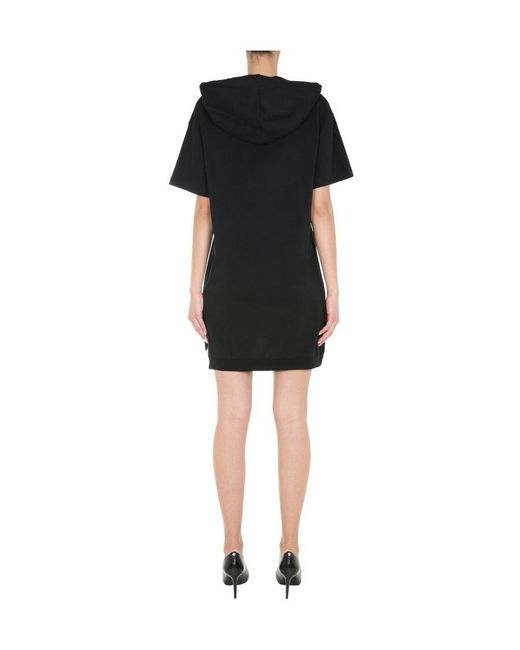 Moschino Black Micro Teddy Bear Jersey Dress