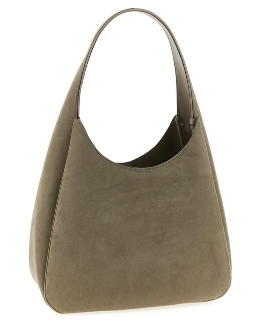 Stella McCartney Gray Logo Perforated Shoulder Bag