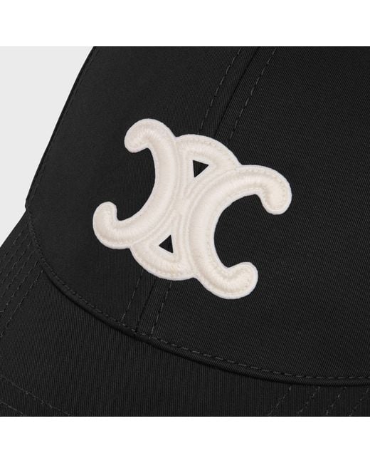 Céline Black Triomphe Baseball Cap