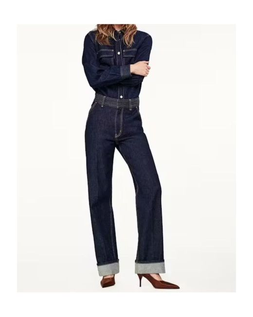 FRAME Blue High-Waisted Jeans