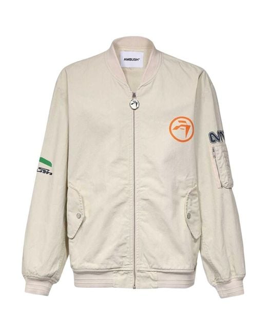 Ambush Natural Back Logo Bomber Jacket for men