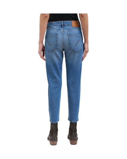 Dondup Blue Koons Slim-Fit Cropped Jeans