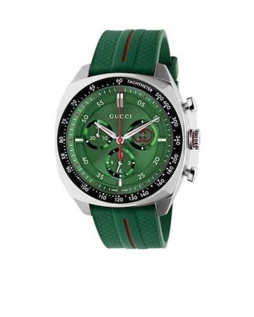 Gucci Green Interlocking Watch, 41Mm for men
