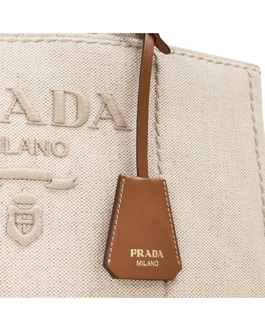 Prada Natural Canvas Lrg Ld62