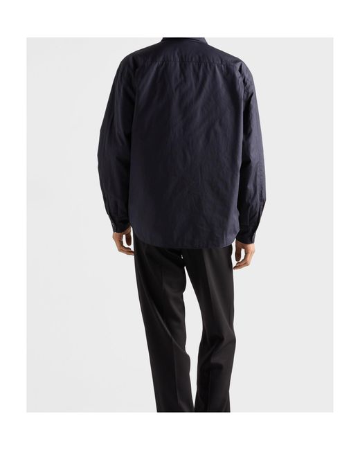 Prada Blue Cotton Shirt for men