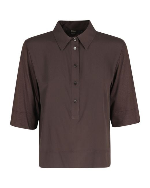 Seventy Brown Buttoned Polo Shirt