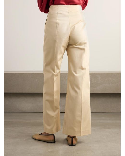 Patou Natural High Waist Wide Leg Casual Pants