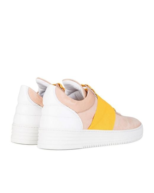 Filling Pieces Yellow Round Toe Low-Top Casual Shoes for men