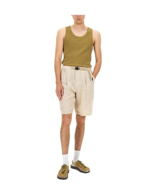 Undercover White Belted Bermuda Shorts for men
