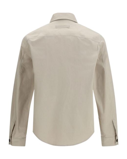 Zegna Gray Long-Sleeved Shirt for men