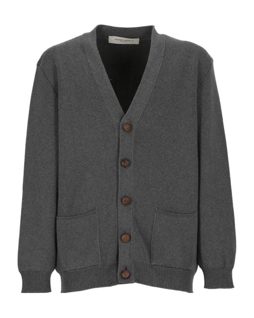 Golden Goose Deluxe Brand Gray Knitted Cardigan for men