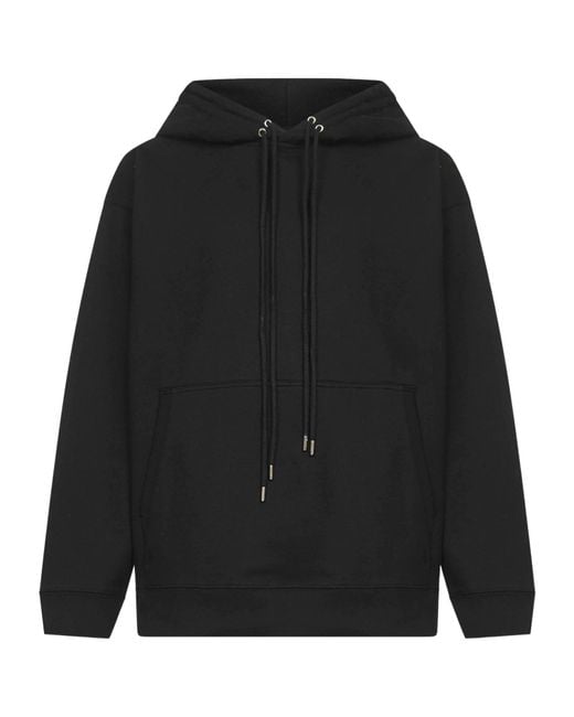 Dries Van Noten Black Long-Sleeved Drawstring Hoodie for men