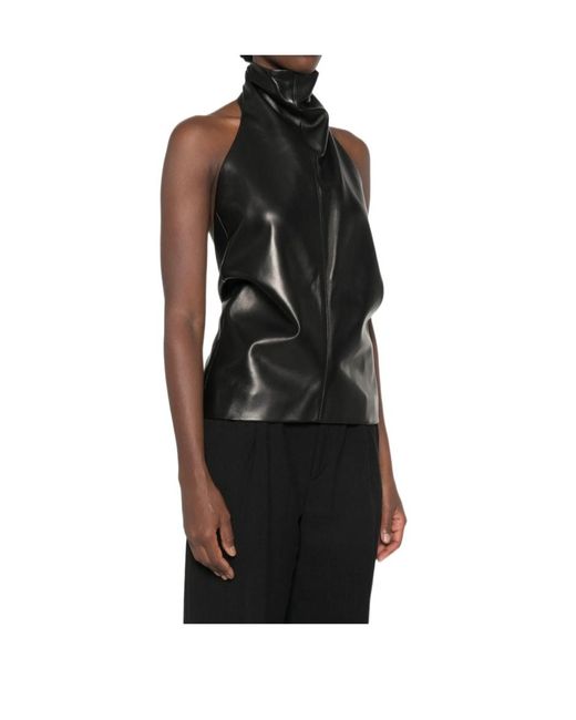 Khaite Black Backless Tank Top