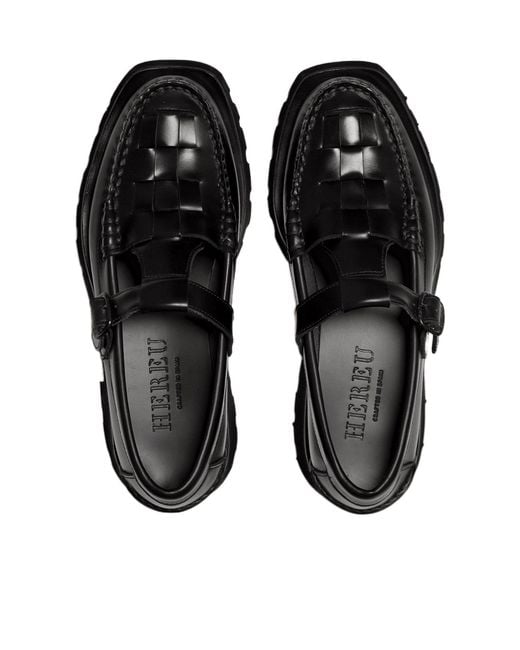 Hereu Black Soller Sport Buckle Fastened Loafers