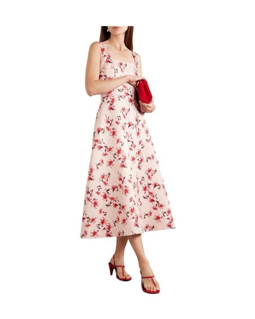 Emilia Wickstead Pink Lily Print Dress