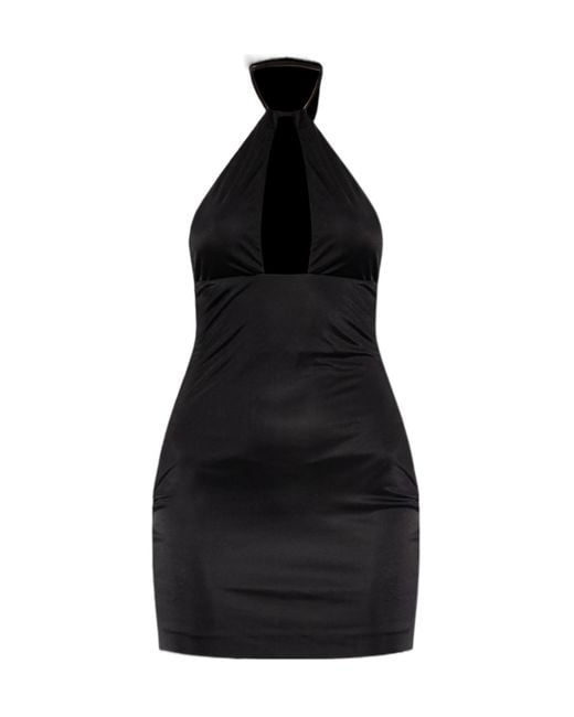 DSquared² Black Halter Neck Backless Dress