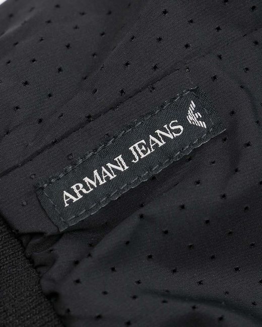 Armani Jeans Black Hooded Casual Jacket for men