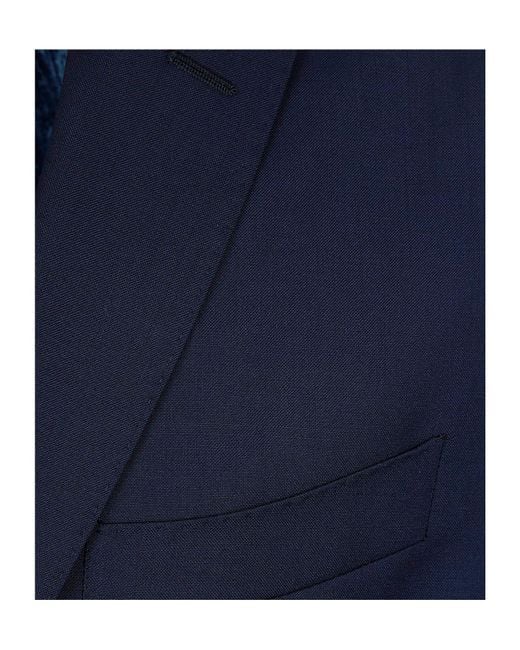 Etro Blue Single-Breasted Suit for men