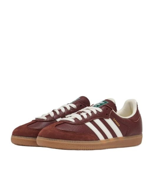 Adidas Originals Brown Samba Og Low-Top Sneakers for men