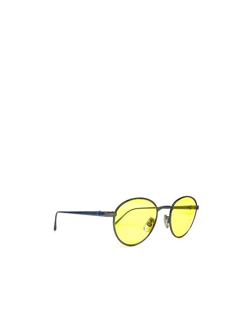 Loewe Yellow Round Frame Sunglasses for men