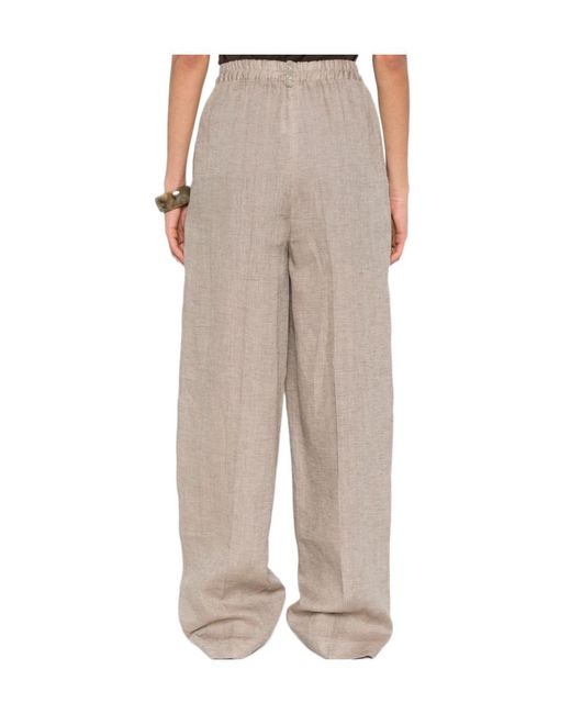Fabiana Filippi White Elastic Waist Casual Pants