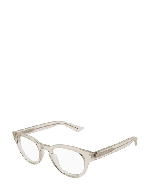 Saint Laurent White Eyewear Round Frame Glasses for men
